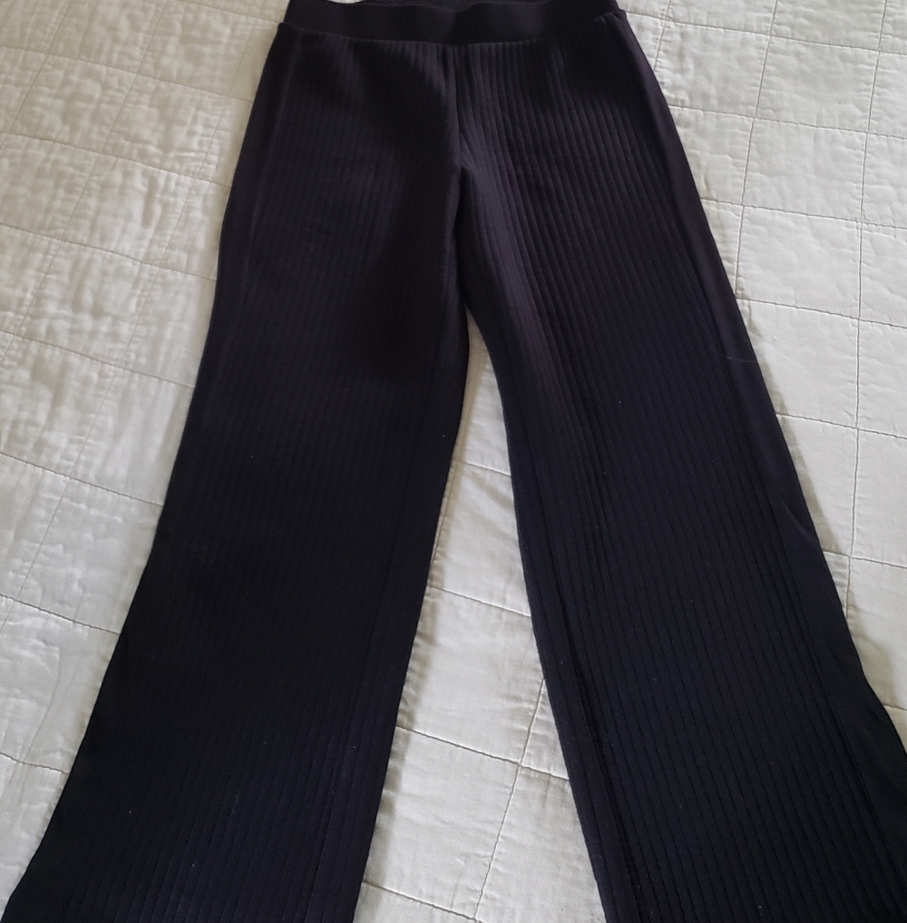 NWOT T Tahari Wide Leg Pull-On Trouser Stretchy Black Pants Size Medium Like New - Picture 4 of 13